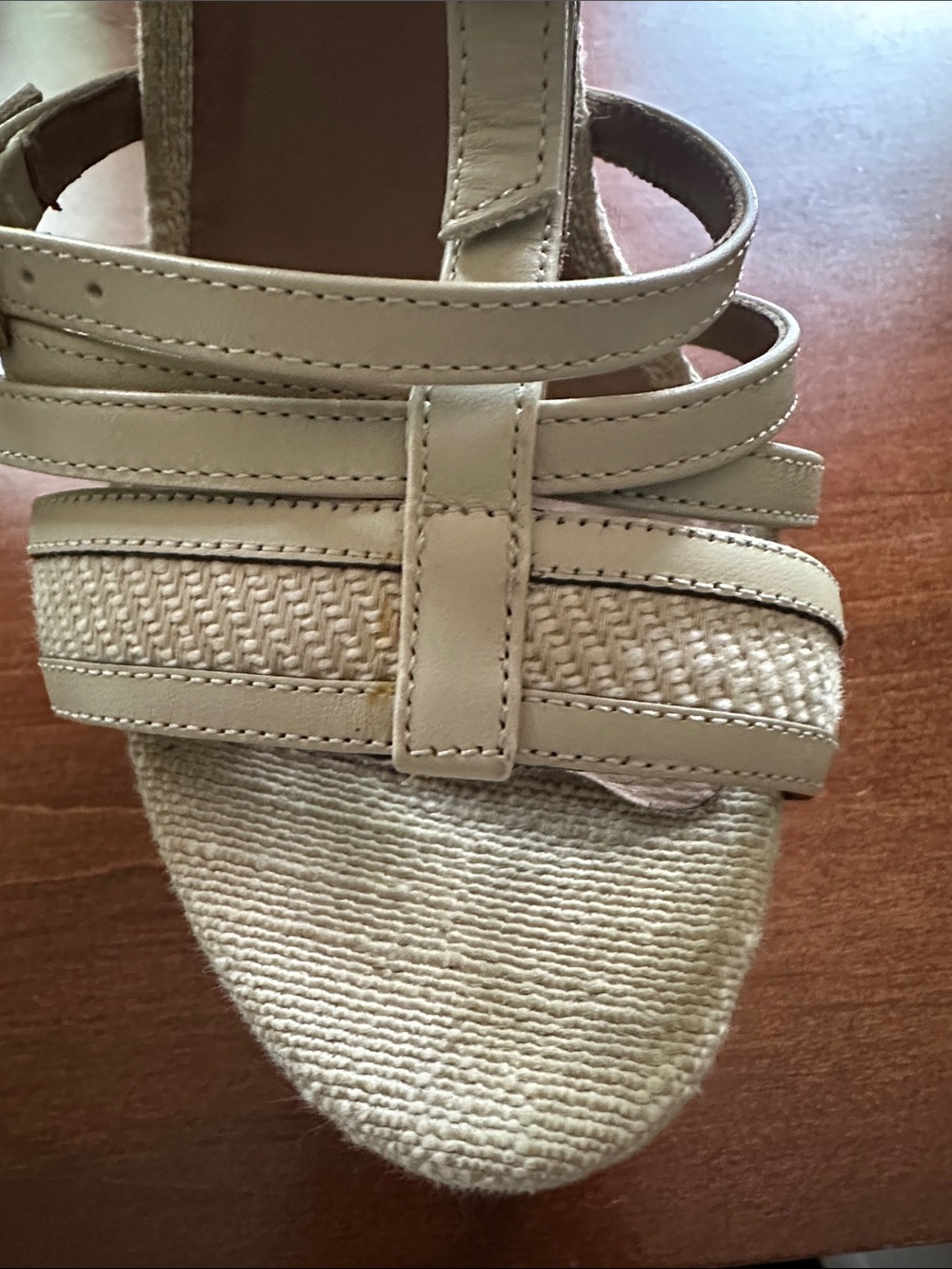 Burberry Beige Strappy Espadrille Heels with Ankle Wrap - Picture 8 of 8